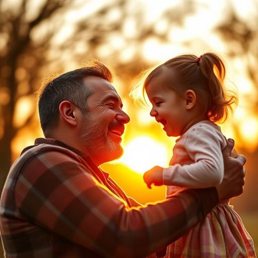 Pai e filha brincando juntos durante ensaio fotográfico de família.